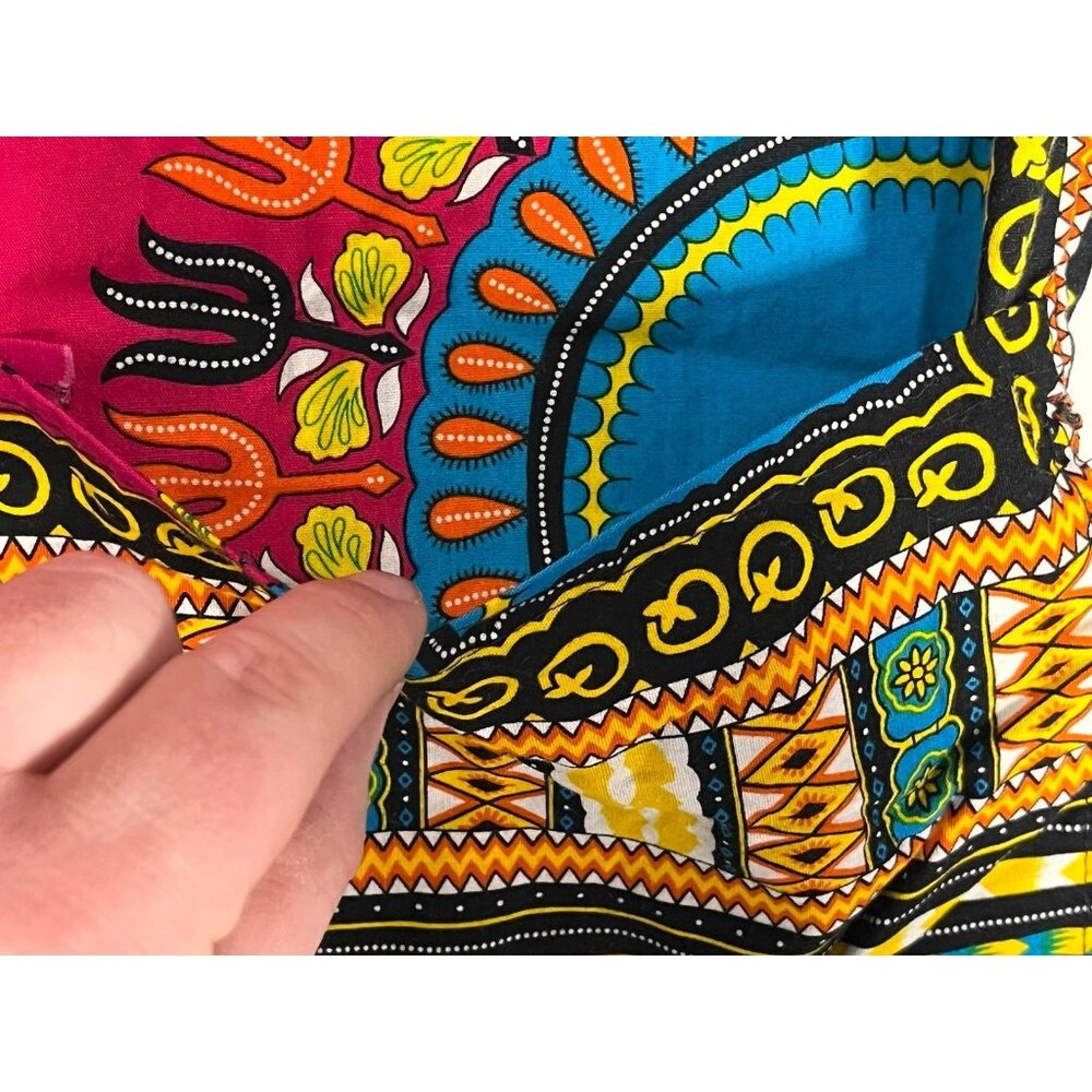 KlukKool Dashiki Shirt Mens XL African Tribal Print Short Sleeve Tunic - Picture 8 of 13